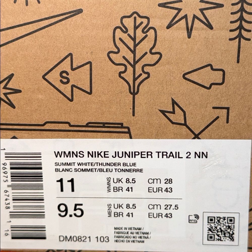 Nike Juniper Trail 2 Summit White Thunder Blue DM0821-103 Women’s Size 11 - Picture 6 of 6